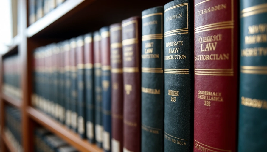 Diverse legal books on a shelf representing areas of expertise