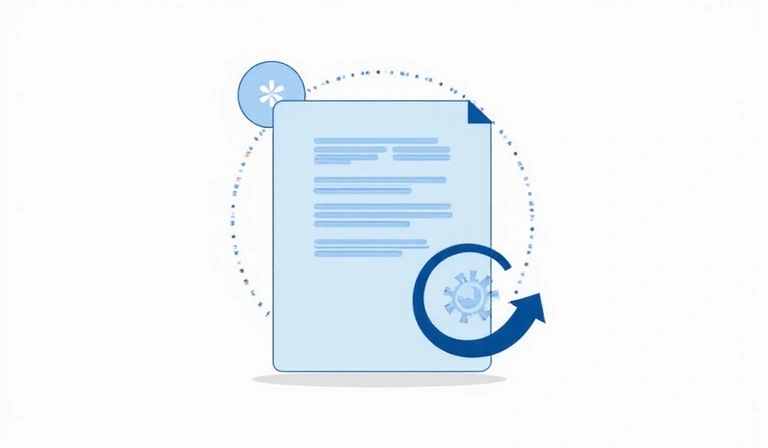 Document icon with update symbol