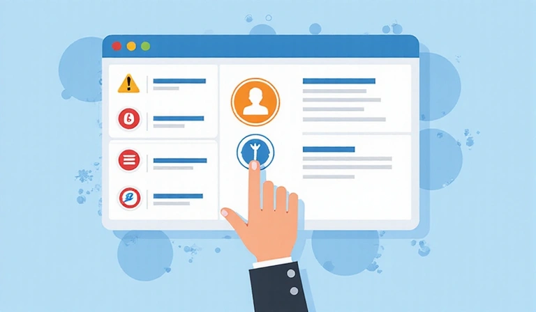 User interacting with data privacy settings