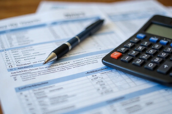 Calculator and tax forms for VAT calculations